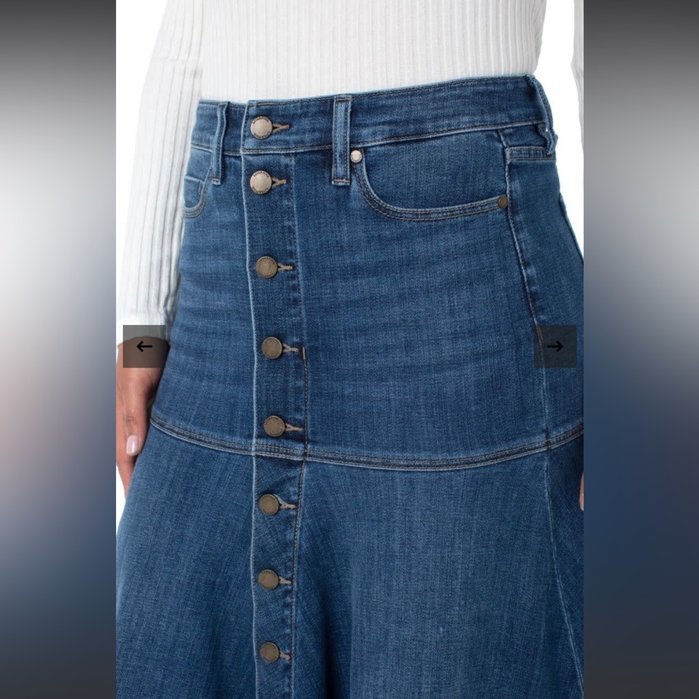 Liverpool Los Angeles High Rise A-Line Skirt Size 8/29 - Picture 2 of 10
